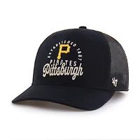 Casquette trucker Pittsburgh Pirates Pitstop noire pour homme, modèle 47, ajustable