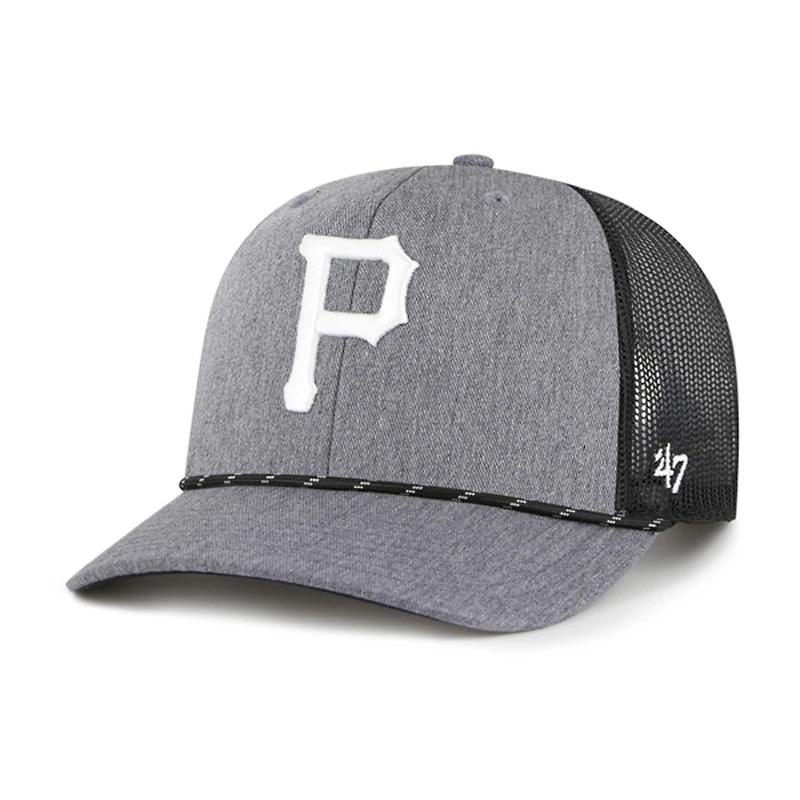 Casquette ajustable en corde de carbone des Pirates de Pittsburgh, couleur anthracite, pour homme, modèle 47