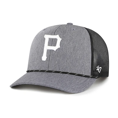 Casquette ajustable en corde de carbone des Pirates de Pittsburgh, couleur anthracite, pour homme, modèle 47