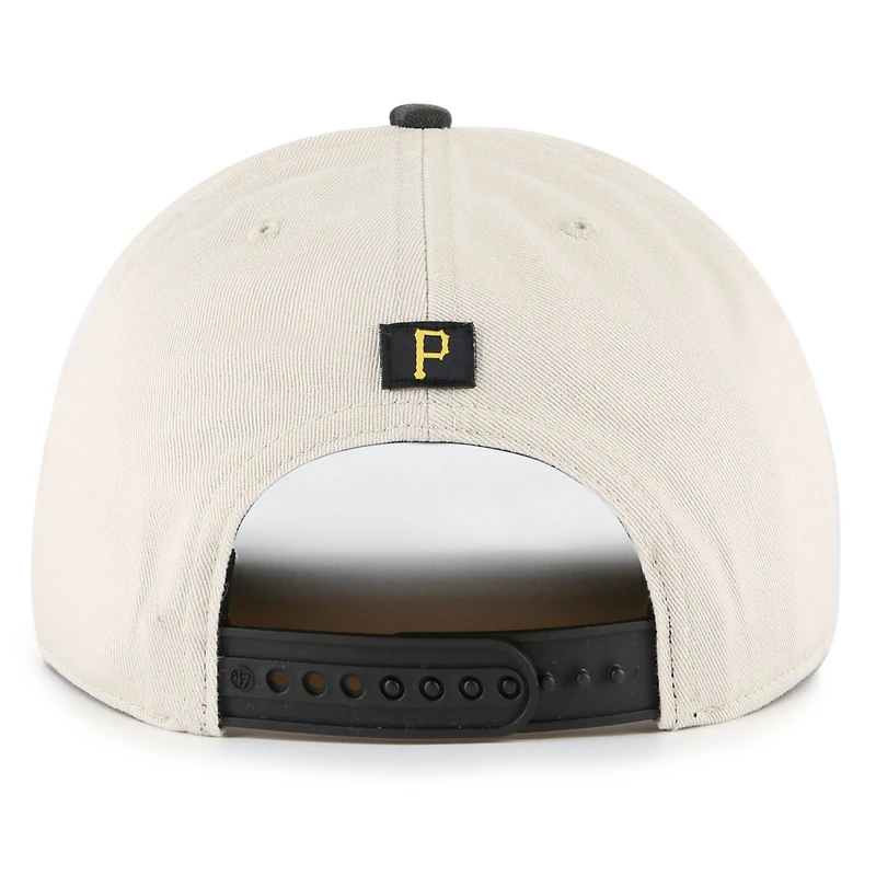 Men's '47 Cream/Black Pittsburgh Pirates Fiji Rope Hitch Adjustable Hat