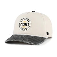 Men's '47 Cream/Black Pittsburgh Pirates Fiji Rope Hitch Adjustable Hat