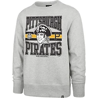 Sweat-shirt à capuche gris pour homme avec lettres « 47 Pittsburgh Pirates »