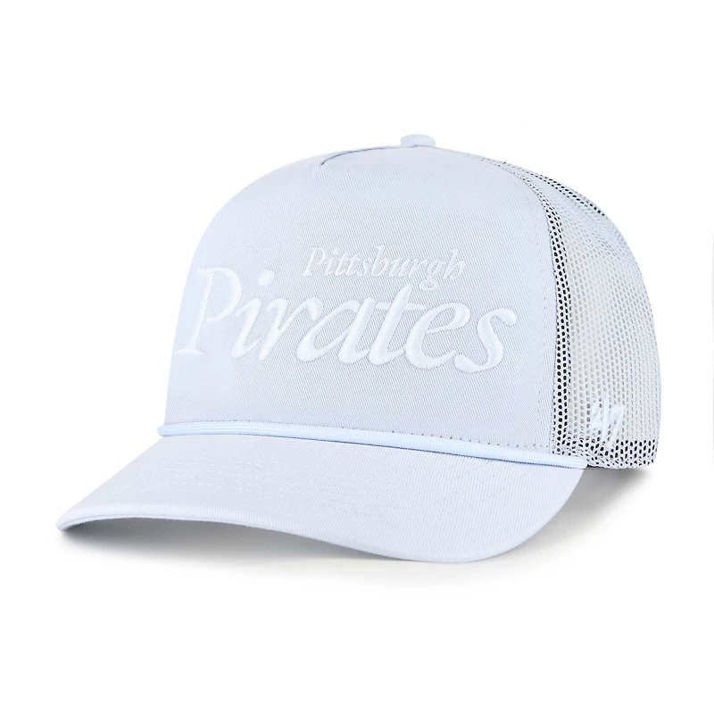 Casquette de camionneur ajustable bleu clair « 47 » des Pirates de Pittsburgh pour homme avec inscription Foundation Hitch