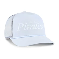 Men's '47 Light Blue Pittsburgh Pirates Foundation Script Hitch Adjustable Trucker Hat