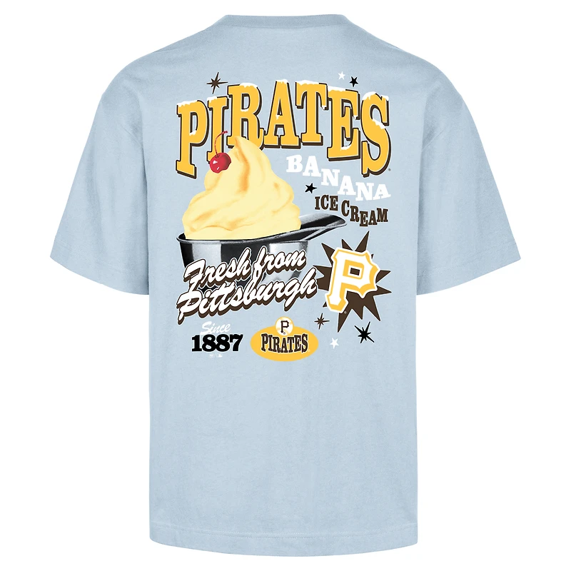 Men's '47 Light Blue Pittsburgh Pirates Ice Cream Parlor Foundation T-Shirt