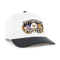 Men's '47 White/Black Pittsburgh Pirates Americana Eagle Hitch Adjustable Hat