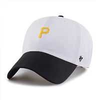 Men's '47 White/Black Pittsburgh Pirates Vista Mini Clean Up brrr° Adjustable Hat