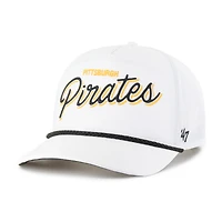 Casquette ajustable blanche « 47 » des Pirates de Pittsburgh pour homme, modèle Brrr Fairway Hitch