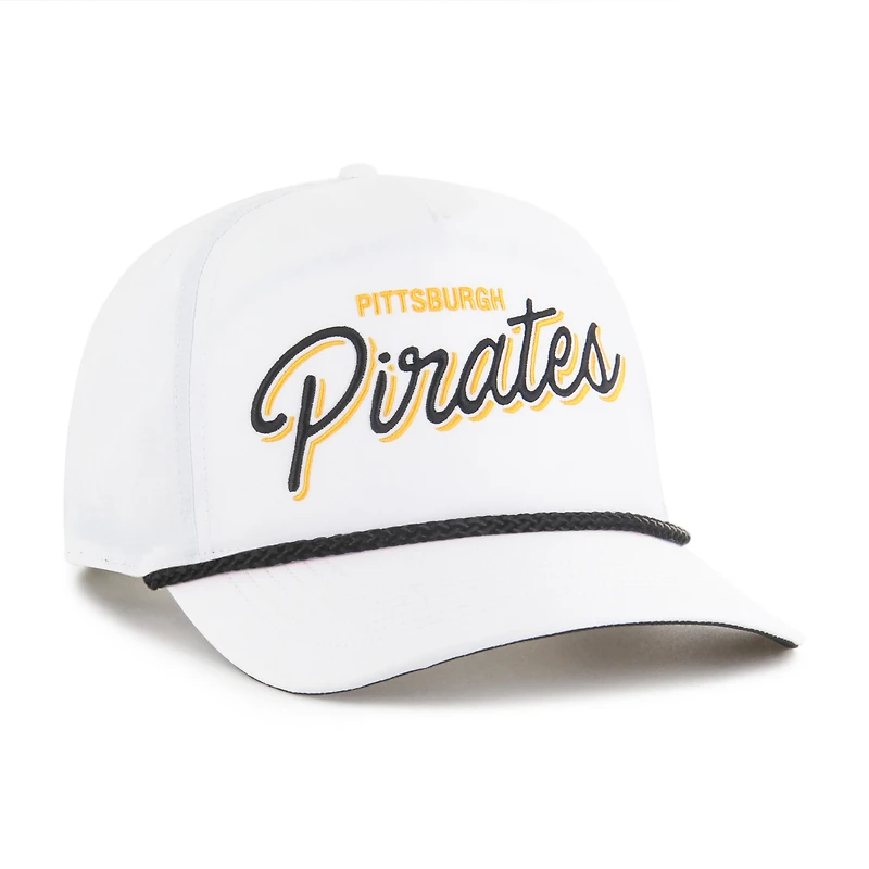 Casquette ajustable blanche « 47 » des Pirates de Pittsburgh pour homme, modèle Brrr Fairway Hitch
