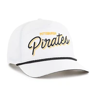 Casquette ajustable blanche « 47 » des Pirates de Pittsburgh pour homme, modèle Brrr Fairway Hitch