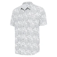 Men's Antigua Gray Pittsburgh Pirates Resort Button-Up Shirt