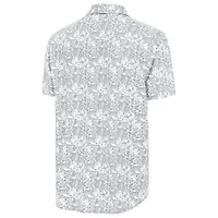Chemise boutonnée Antigua grise pour homme, motif Pirates de Pittsburgh, collection Resort