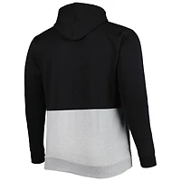 Sweat à capuche demi-glissière en molleton Big & Tall Pittsburgh Pirates pour homme, noir/blanc