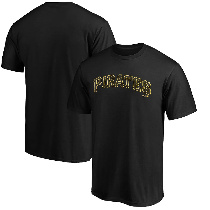 Men's Black Pittsburgh Pirates Official Wordmark T-Shirt