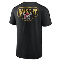 T-shirt noir pour homme « Raise It » des Pirates de Pittsburgh
