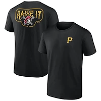 T-shirt noir pour homme « Raise It » des Pirates de Pittsburgh