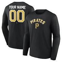 Men's Black Pittsburgh Pirates Winning Streak Custom Long Sleeve T-Shirt