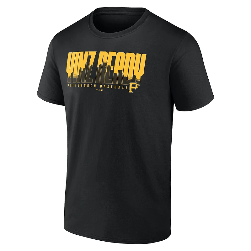 T-shirt Yinz Ready noir pour homme des Pirates de Pittsburgh