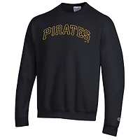 Sweat-shirt Champion noir Pittsburgh Pirates Powerblend Wordmark pour homme
