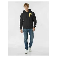 Men's Champion  Black Pittsburgh Pirates Reverse Weave Chenille Hoodie