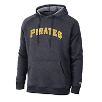 Men's Champion  Black Pittsburgh Pirates Triumph Tri-Blend Raglan Hoodie