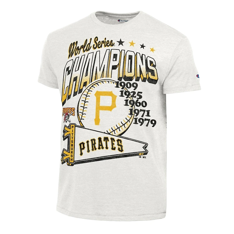 T-shirt Champion crème Pittsburgh Pirates Winning Tradition Cooperstown Collection Tri-Blend pour homme