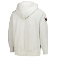 Men's Champion  Heather Gray Pittsburgh Pirates Reverse Weave Chenille Full-Zip Hoodie