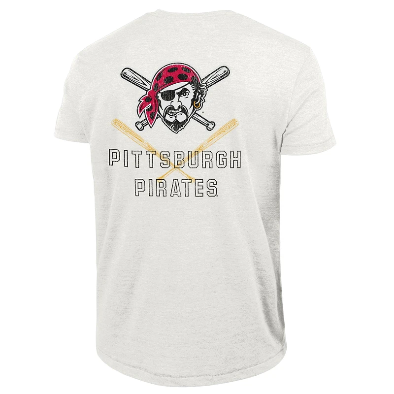 T-shirt Champion blanc Pittsburgh Pirates pour homme, mélange de trois matières