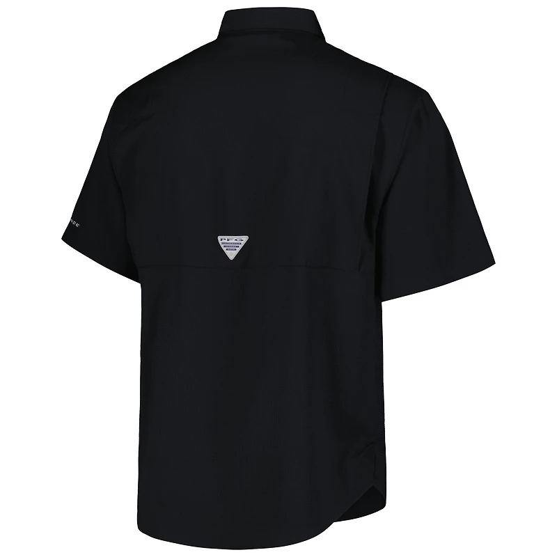 Men's Columbia Black Pittsburgh Pirates Tamiami Omni-Shade Button-Down Shirt