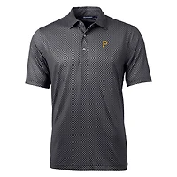 Polo noir à imprimé bannière Pike des Pirates de Pittsburgh pour homme Cutter & Buck