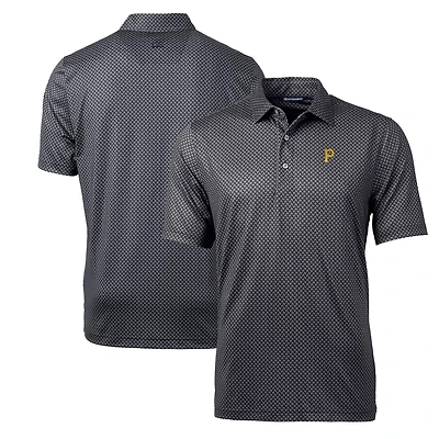 Polo noir à imprimé bannière Pike des Pirates de Pittsburgh pour homme Cutter & Buck