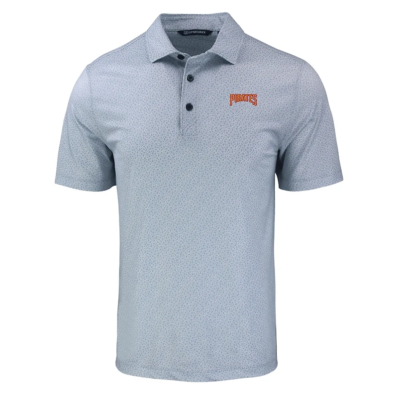 Polo extensible recyclé à imprimé galets écologiques Pike des Pirates de Pittsburgh pour homme, gris Cutter & Buck
