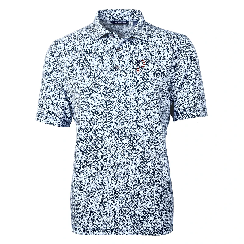 Polo recyclé botanique en piqué écologique pour homme, bleu marine, avec logo Americana des Pirates de Pittsburgh, Cutter & Buck
