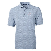 Polo recyclé botanique en piqué écologique pour homme, bleu marine, avec logo Americana des Pirates de Pittsburgh, Cutter & Buck
