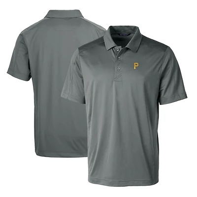 Polo extensible texturé Prospect pour homme Cutter & Buck Steel des Pirates de Pittsburgh