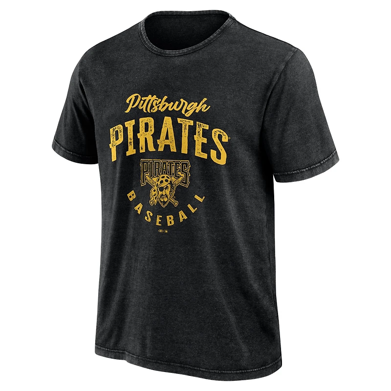 Men's Darius Rucker Collection by Fanatics Black Pittsburgh Pirates Cooperstown Washed T-Shirt