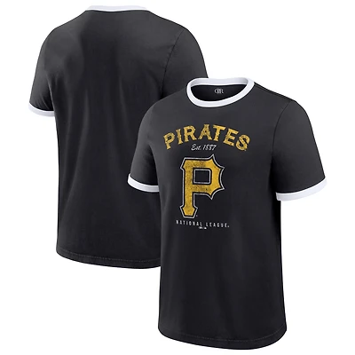 Collection Darius Rucker pour homme par Fanatics - T-shirt Pittsburgh Pirates noir à col rond délavé