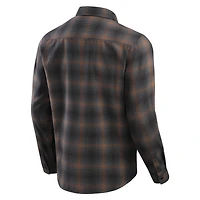 Chemise boutonnée à manches longues classique en flanelle pour homme de la collection Darius Rucker Fanatics, couleur tan, des Pirates Pittsburgh