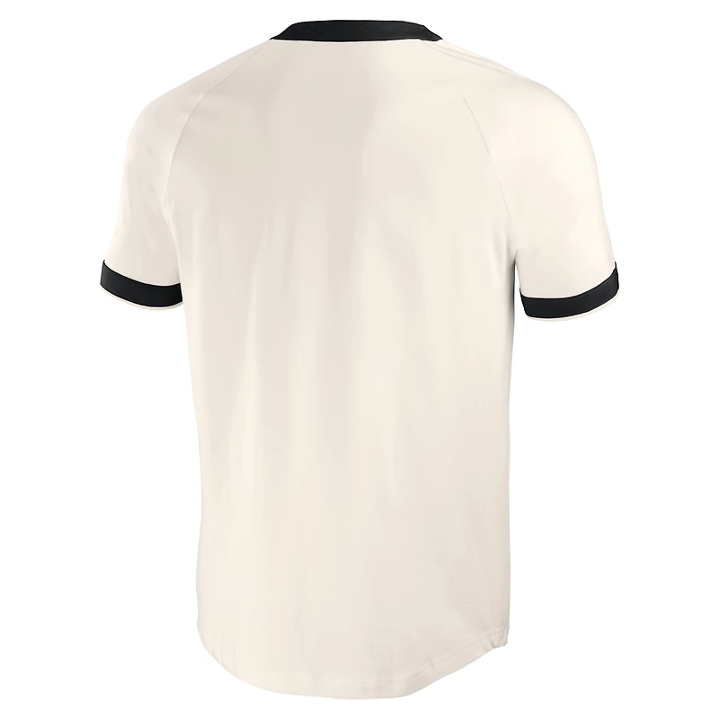 T-shirt Henley Raglan blanc pour homme de la collection Darius Rucker Fanatics, Pirates Pittsburgh