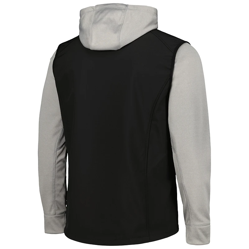 Veste entièrement zippée Dunbrooke pour hommes, noir/gris chiné, Pittsburgh Pirates Alpha