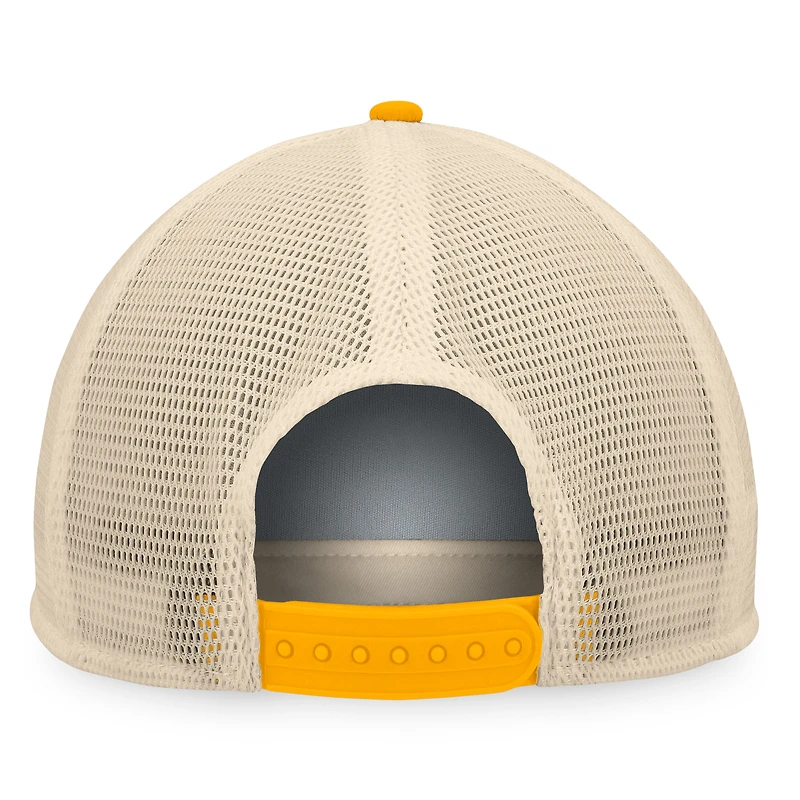 Men's Fanatics Black/Gold Pittsburgh Pirates Cooperstown Collection Talley Foam Trucker Snapback Hat
