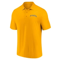 Ensemble de polo Fanatics pour hommes noir/or Pittsburgh Pirates Dueling Logos