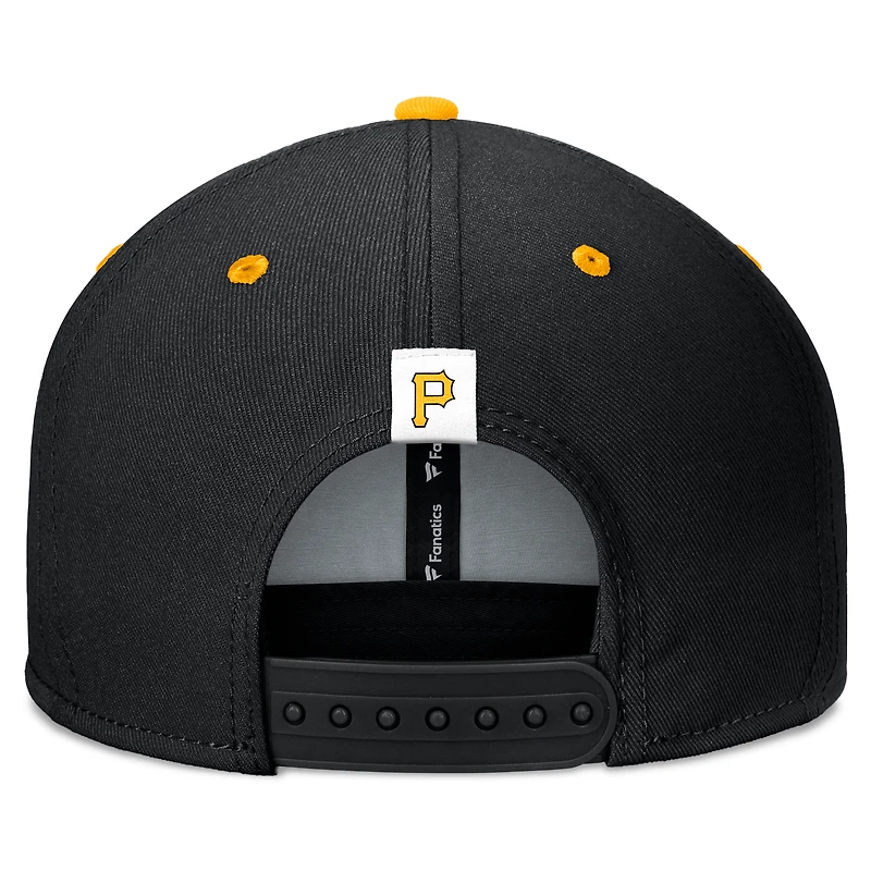 Men's Fanatics Black/Gold Pittsburgh Pirates Fundamental Bold Snapback Hat