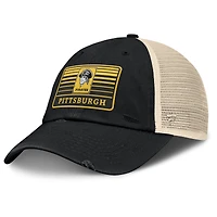 Casquette ajustable en maille Eastbound de la collection Cooperstown des Pirates de Pittsburgh pour hommes Fanatics noir/naturel