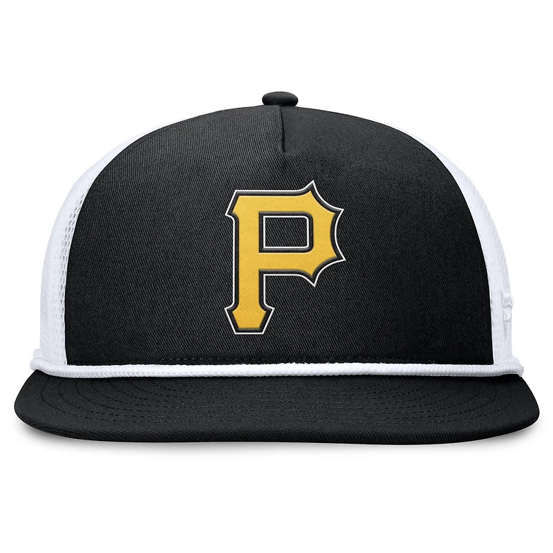 Men's Fanatics Black/White Pittsburgh Pirates Clubhouse Change Up Snapback Hat