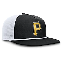 Casquette Snapback Fanatics noire/blanche pour homme des Pirates de Pittsburgh Clubhouse Change Up