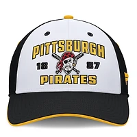 Men's Fanatics Black/White Pittsburgh Pirates Jammed Structured Flex Hat