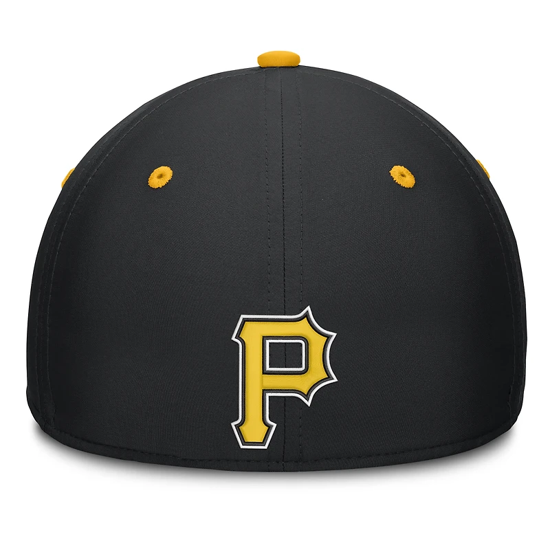 Men's Fanatics Black/White Pittsburgh Pirates Jammed Structured Flex Hat