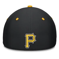 Men's Fanatics Black/White Pittsburgh Pirates Jammed Structured Flex Hat