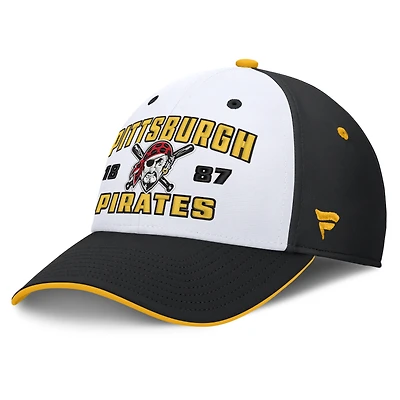 Men's Fanatics Black/White Pittsburgh Pirates Jammed Structured Flex Hat